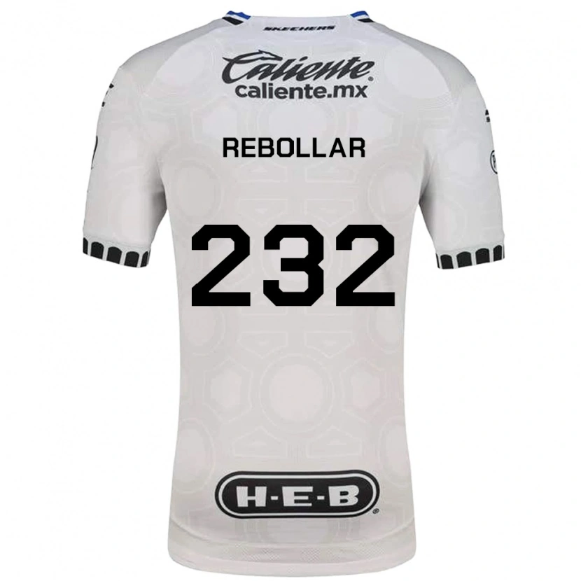 Danxen Kinderen Jonathan Rebollar #232 Wit Zwart Blauw Thuisshirt Thuistenue 2026/27 T-Shirt