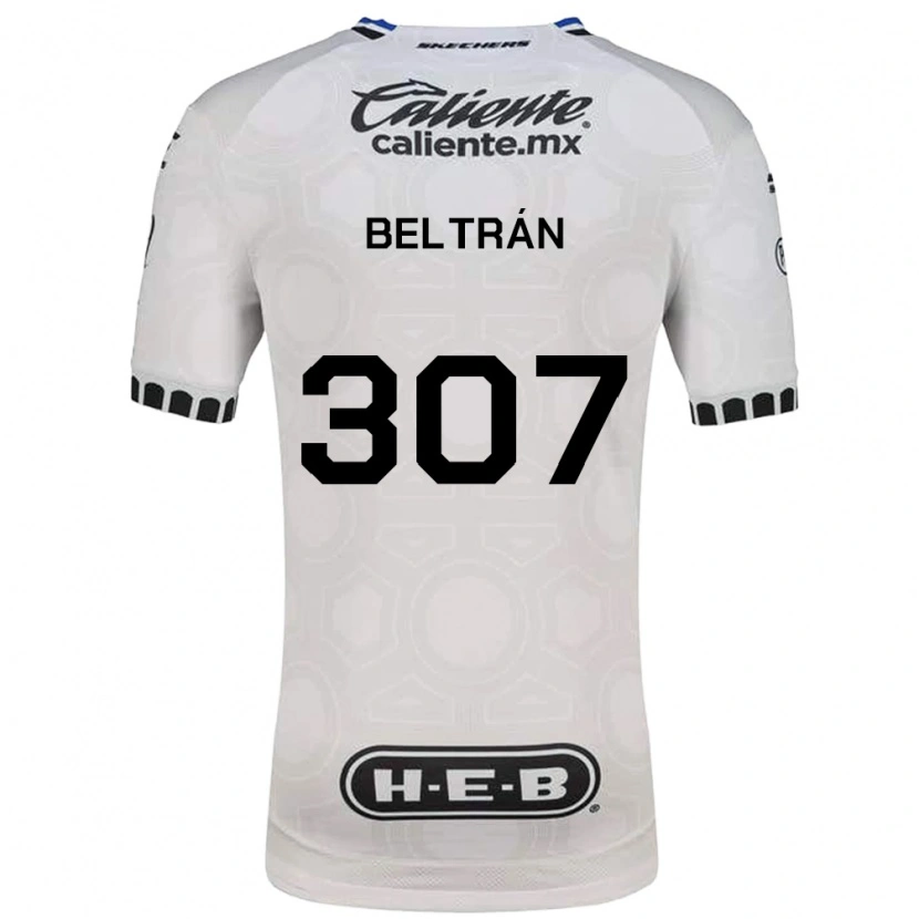 Danxen Kinderen Gael Beltrán #307 Wit Zwart Blauw Thuisshirt Thuistenue 2026/27 T-Shirt