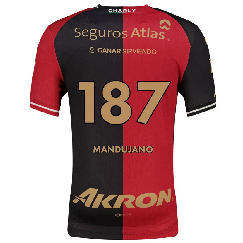 Danxen Kinderen Sebastián Mandujano #187 Rood Zwart Bruin Thuisshirt Thuistenue 2026/27 T-Shirt