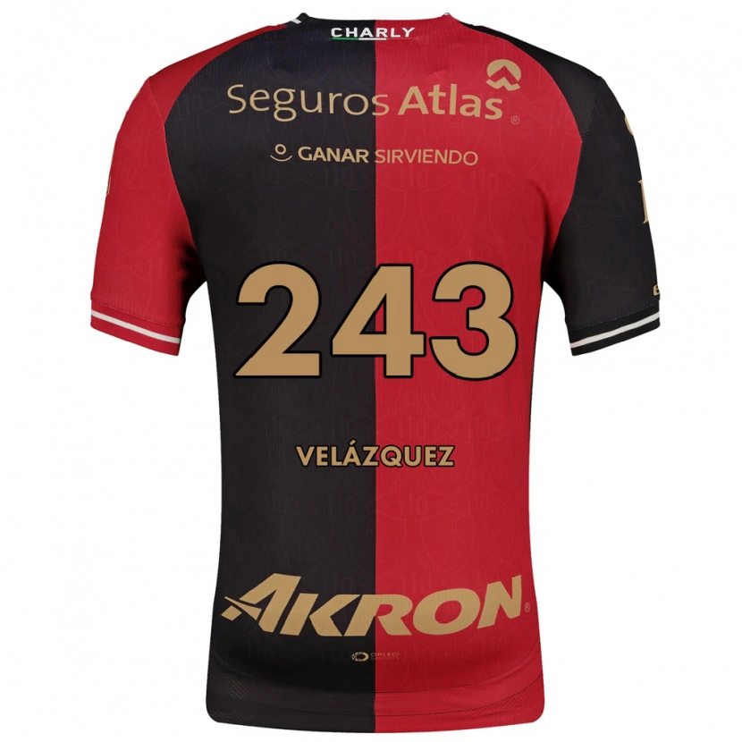 Danxen Kinderen Emilio Velázquez #243 Rood Zwart Bruin Thuisshirt Thuistenue 2026/27 T-Shirt