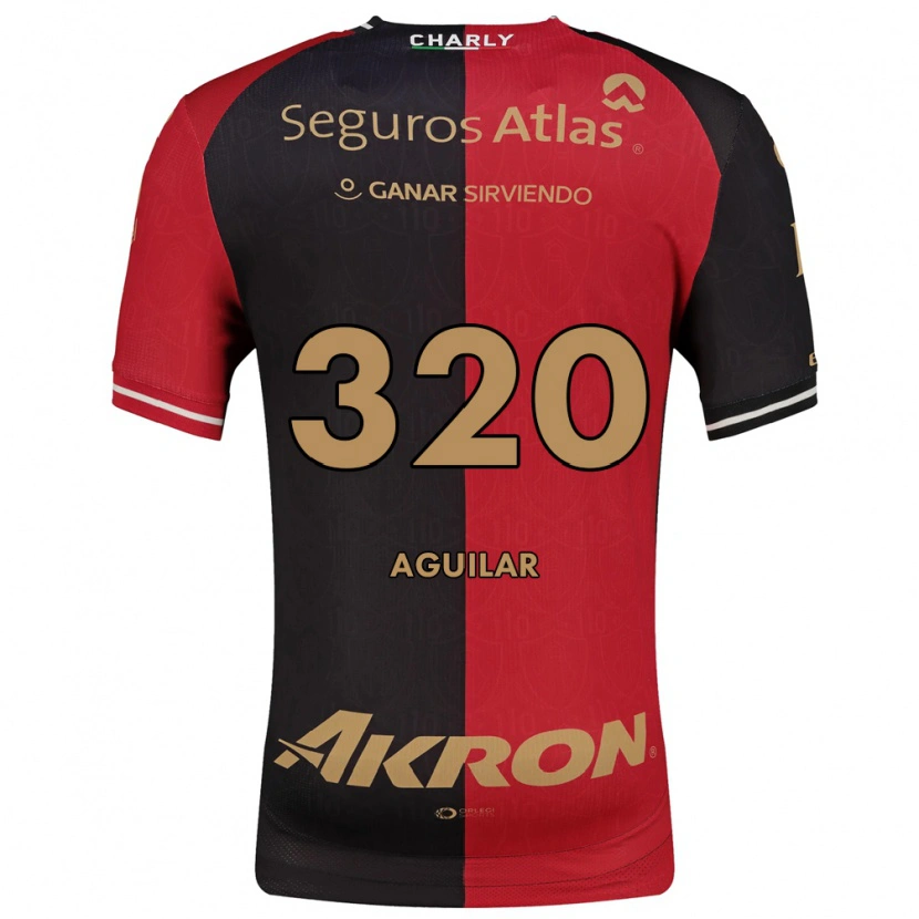 Danxen Kinderen Ángel Aguilar #320 Rood Zwart Bruin Thuisshirt Thuistenue 2026/27 T-Shirt