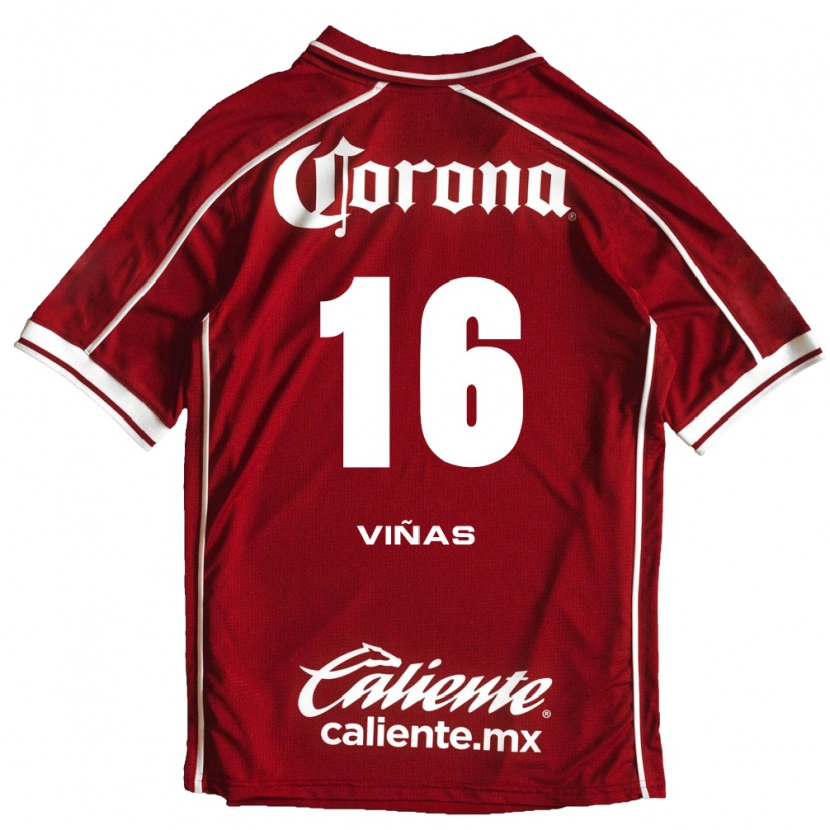 Danxen Kinderen Federico Viñas #16 Wit Rood Thuisshirt Thuistenue 2026/27 T-Shirt