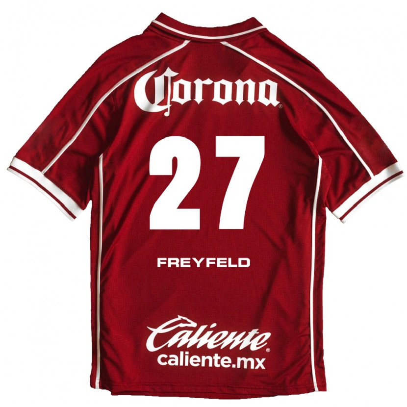 Danxen Kinderen Emiliano Freyfeld #27 Wit Rood Thuisshirt Thuistenue 2026/27 T-Shirt