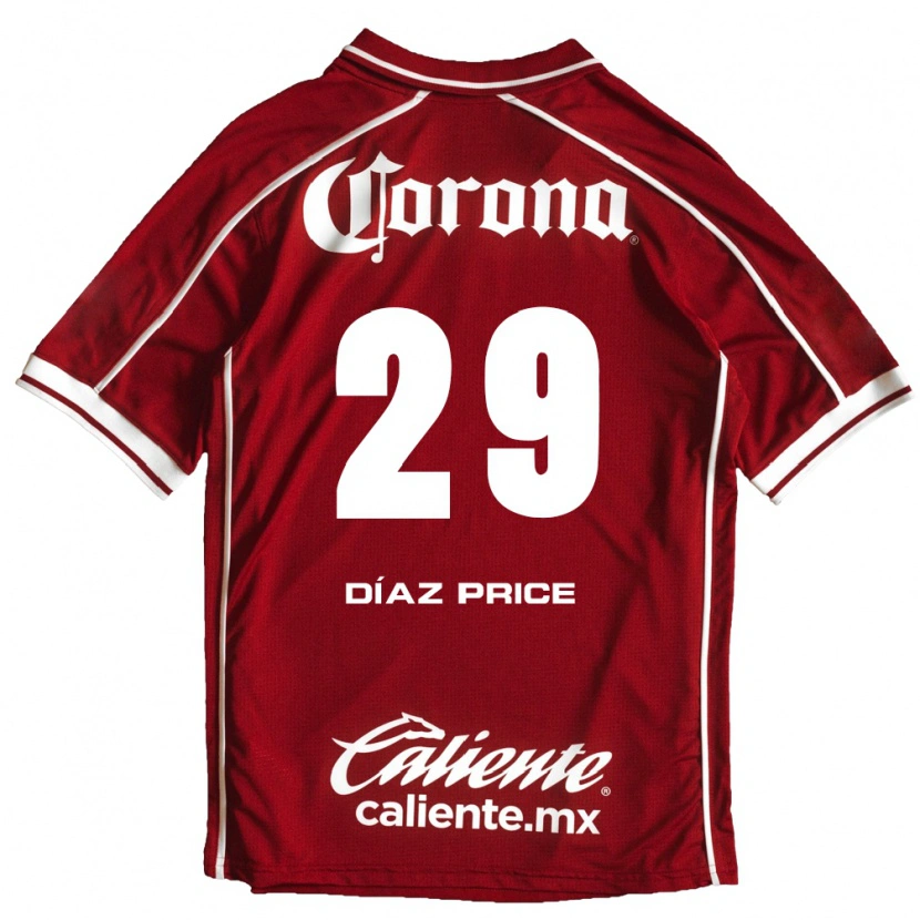 Danxen Kinderen Jorge Díaz Price #29 Wit Rood Thuisshirt Thuistenue 2026/27 T-Shirt