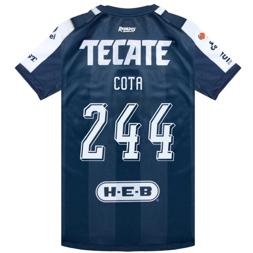Danxen Kinderen Mario Cota #244 Inktblauw Wit Rood Thuisshirt Thuistenue 2026/27 T-Shirt