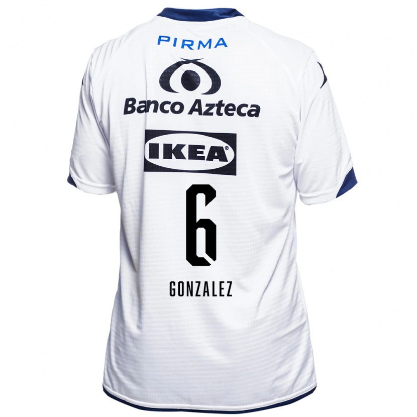 Danxen Kinderen Pablo González #6 Wit Zwart Blauw Thuisshirt Thuistenue 2026/27 T-Shirt