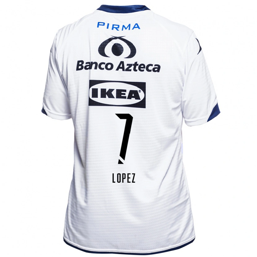 Danxen Kinderen Viridiana López #7 Wit Zwart Blauw Thuisshirt Thuistenue 2026/27 T-Shirt