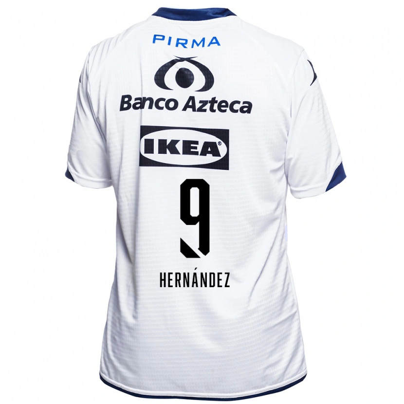 Danxen Kinderen Luifer Hernández #9 Wit Zwart Blauw Thuisshirt Thuistenue 2026/27 T-Shirt