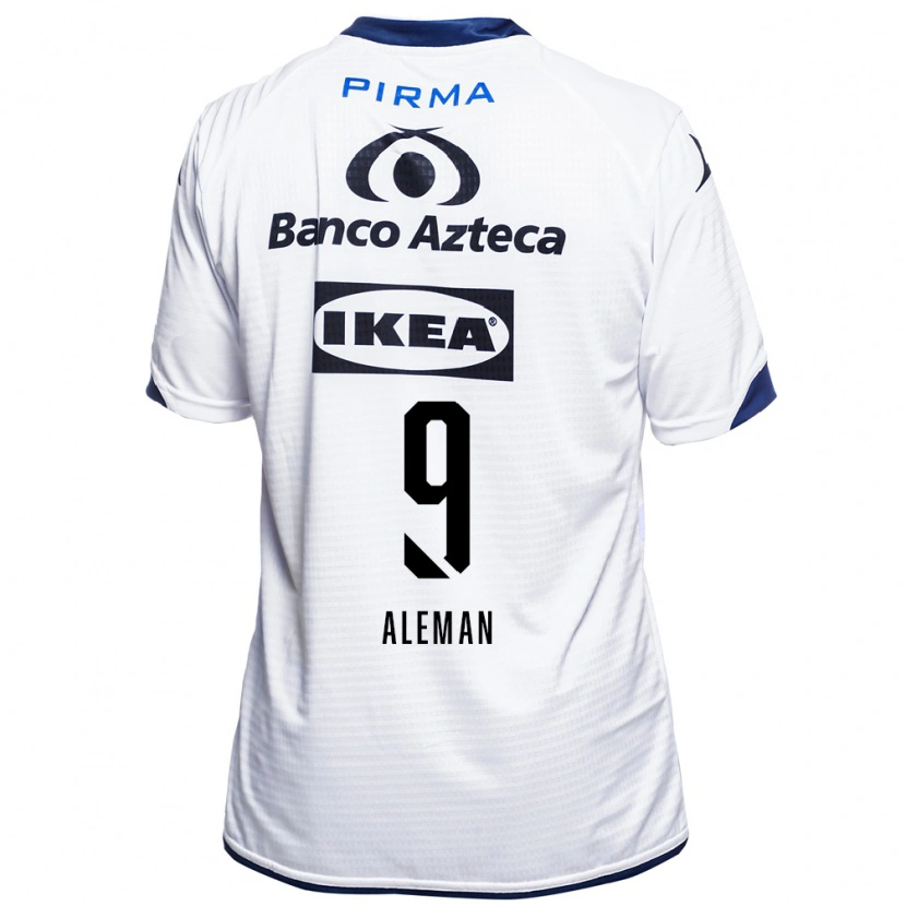 Danxen Kinderen Nelly Alemán #9 Wit Zwart Blauw Thuisshirt Thuistenue 2026/27 T-Shirt