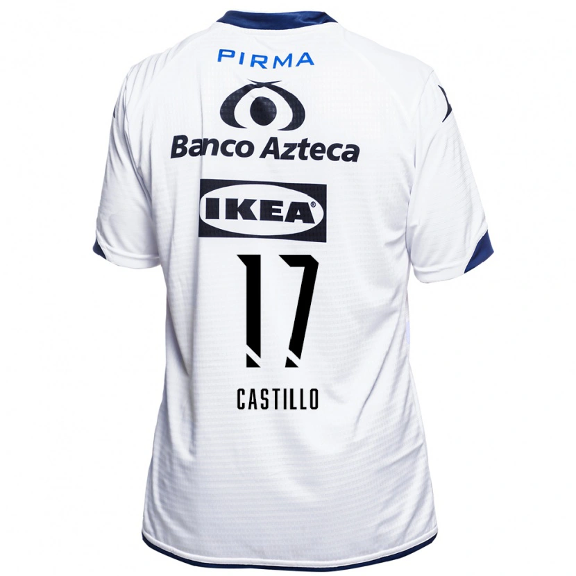 Danxen Kinderen Raúl Castillo #17 Wit Zwart Blauw Thuisshirt Thuistenue 2026/27 T-Shirt