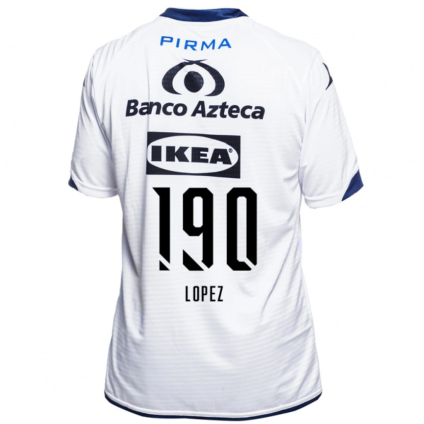 Danxen Kinderen Josué López #190 Wit Zwart Blauw Thuisshirt Thuistenue 2026/27 T-Shirt