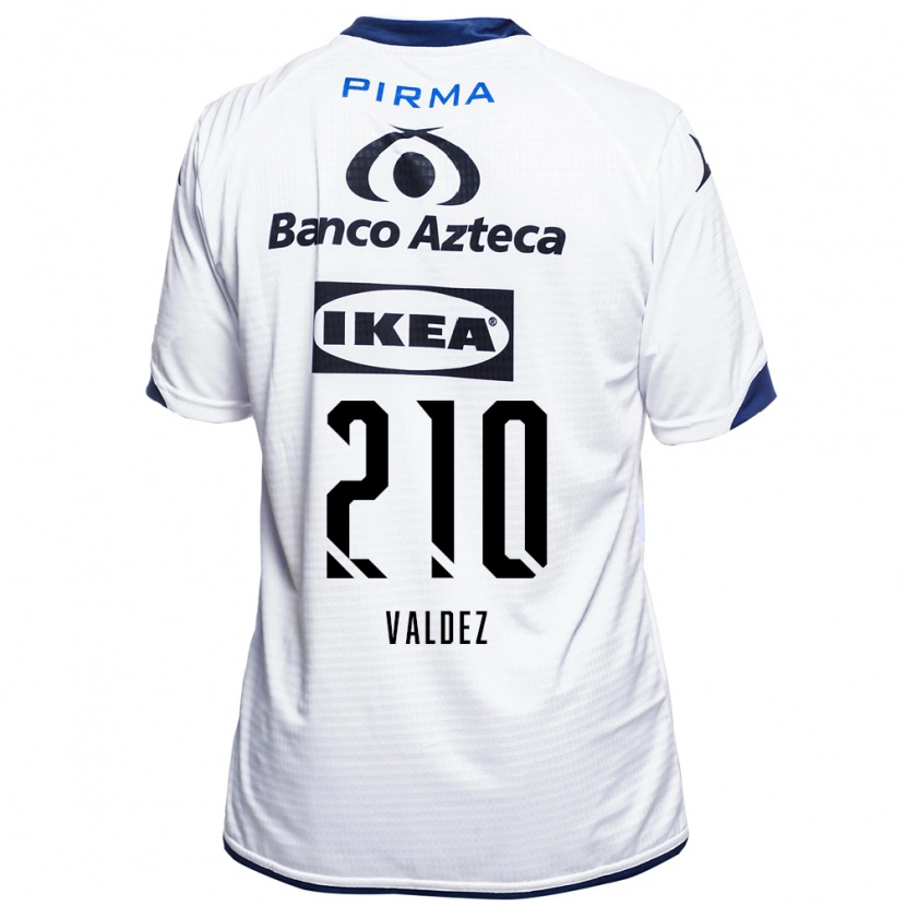Danxen Kinderen Jesús Valdez #210 Wit Zwart Blauw Thuisshirt Thuistenue 2026/27 T-Shirt