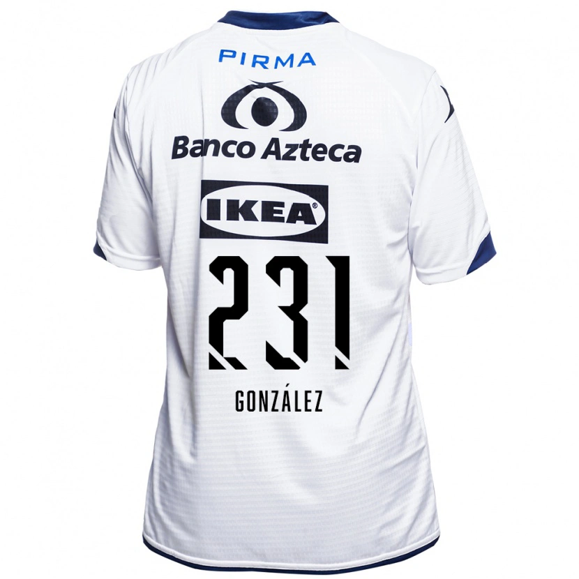 Danxen Kinderen Ángel González #231 Wit Zwart Blauw Thuisshirt Thuistenue 2026/27 T-Shirt