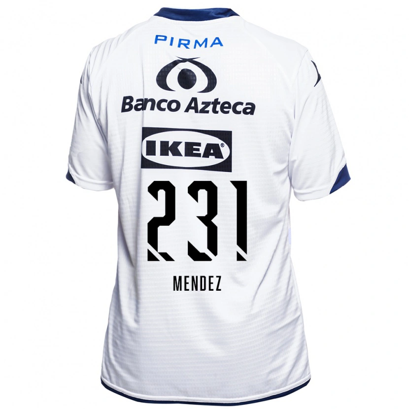 Danxen Kinderen Alejandro Méndez #231 Wit Zwart Blauw Thuisshirt Thuistenue 2026/27 T-Shirt