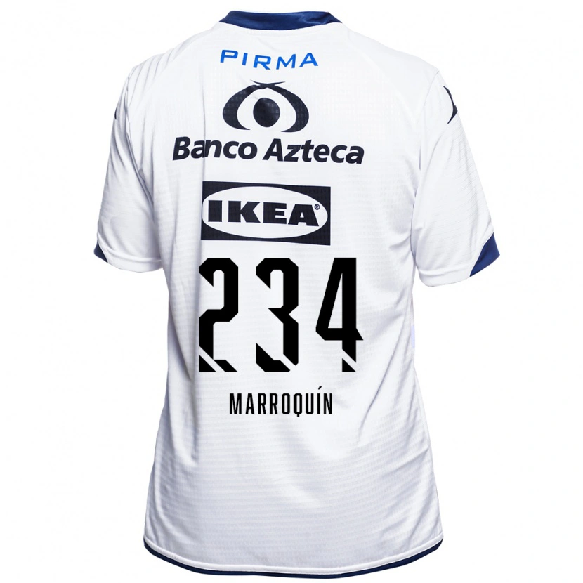 Danxen Kinderen Luis Marroquín #234 Wit Zwart Blauw Thuisshirt Thuistenue 2026/27 T-Shirt