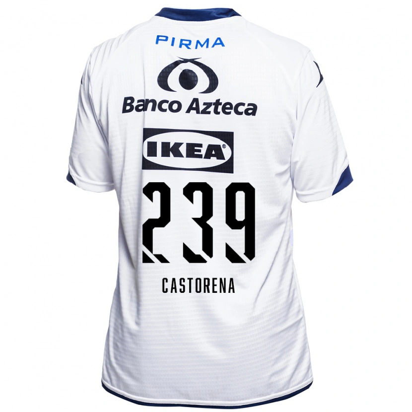 Danxen Kinderen Ernesto Castorena #239 Wit Zwart Blauw Thuisshirt Thuistenue 2026/27 T-Shirt