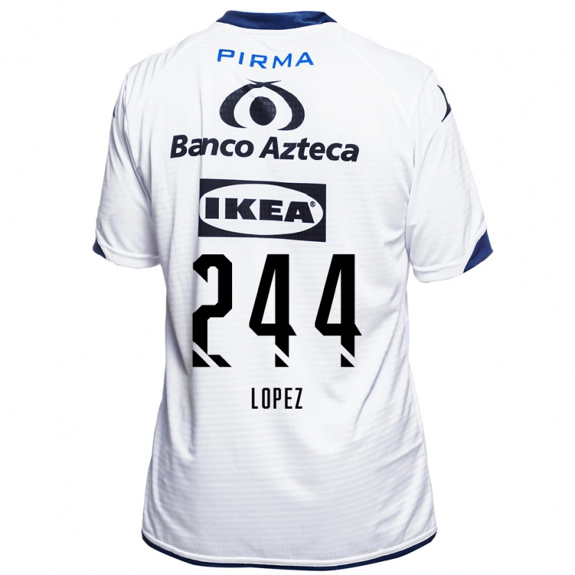 Danxen Kinderen Daniel López #244 Wit Zwart Blauw Thuisshirt Thuistenue 2026/27 T-Shirt