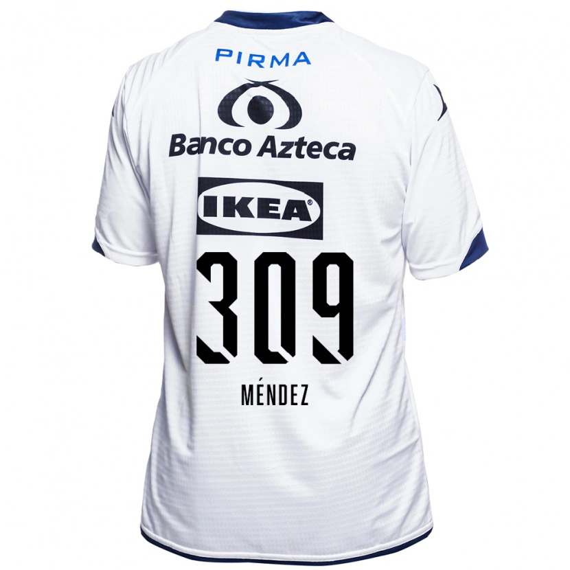 Danxen Kinderen Kevin Méndez #309 Wit Zwart Blauw Thuisshirt Thuistenue 2026/27 T-Shirt