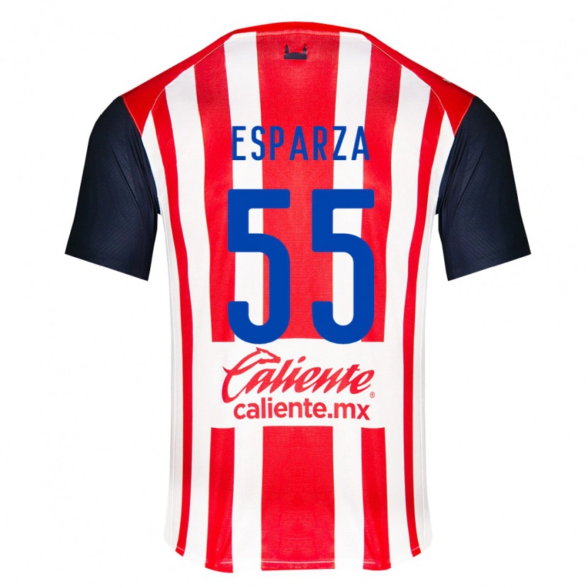 Danxen Kinderen Sebastián Esparza #55 Rood Zwart Wit Thuisshirt Thuistenue 2026/27 T-Shirt