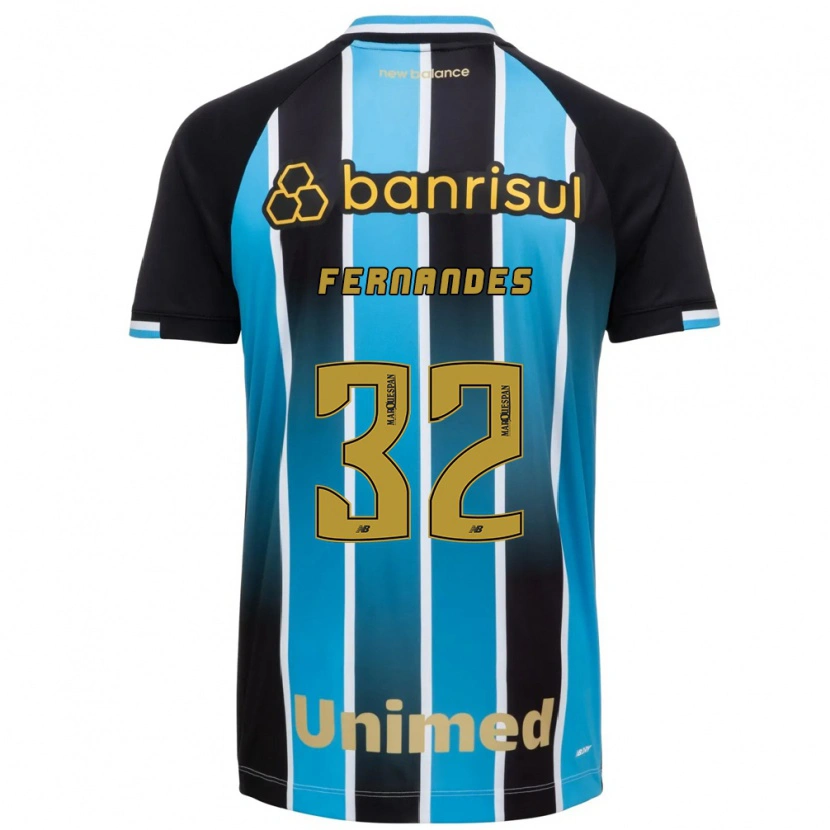 Danxen Kinderen Nathan Fernandes #32 Blauw Bruin Zwart Thuisshirt Thuistenue 2026/27 T-Shirt