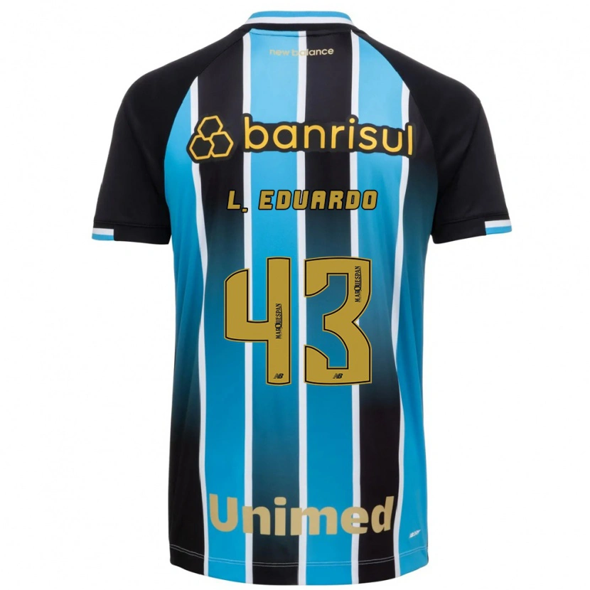Danxen Kinderen Luis Eduardo #43 Blauw Bruin Zwart Thuisshirt Thuistenue 2026/27 T-Shirt