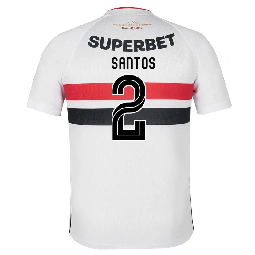 Danxen Kinderen Ruann Santos #2 Wit Rood Zwart Thuisshirt Thuistenue 2026/27 T-Shirt