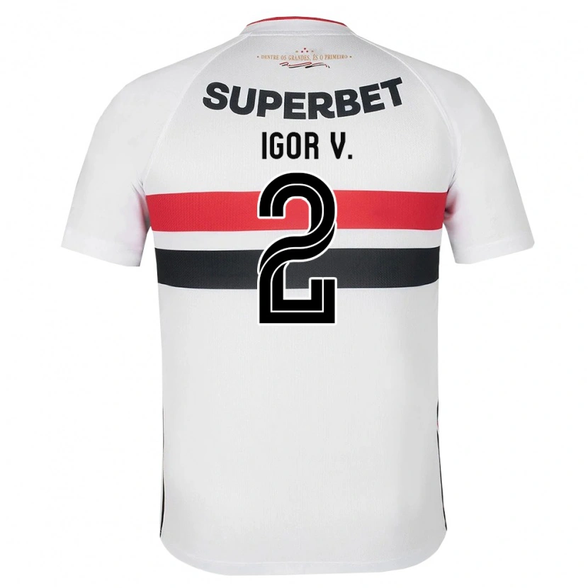 Danxen Kinderen Igor Vinicius #2 Wit Rood Zwart Thuisshirt Thuistenue 2026/27 T-Shirt