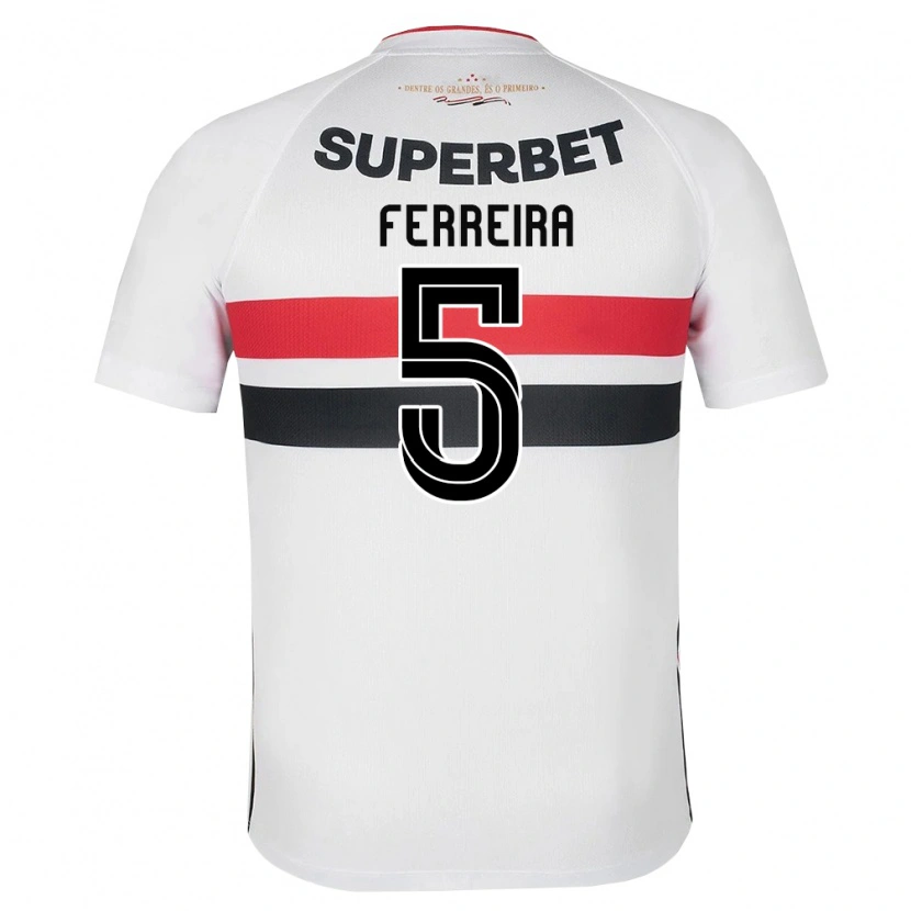 Danxen Kinderen Matheus Ferreira #5 Wit Rood Zwart Thuisshirt Thuistenue 2026/27 T-Shirt