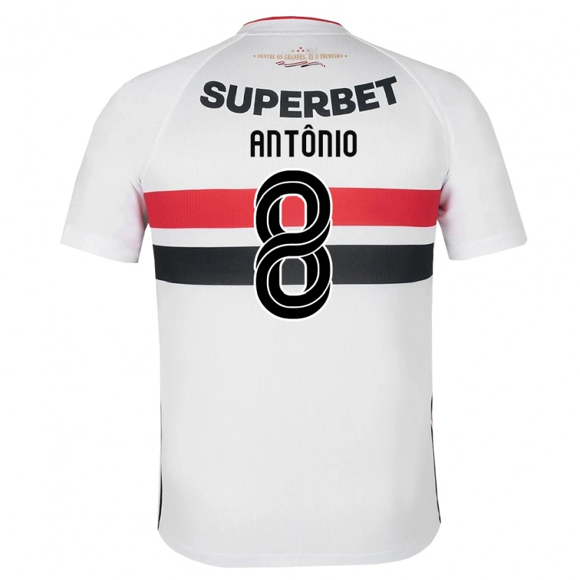 Danxen Kinderen Marcos Antônio #8 Wit Rood Zwart Thuisshirt Thuistenue 2026/27 T-Shirt