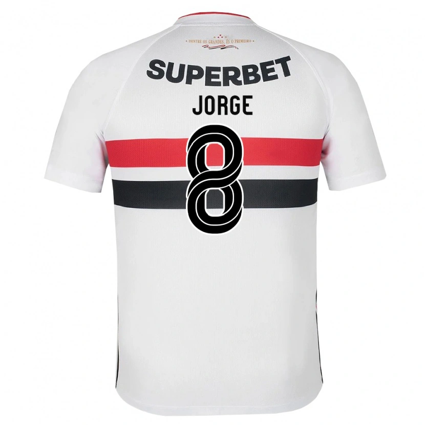 Danxen Kinderen Lucas Jorge #8 Wit Rood Zwart Thuisshirt Thuistenue 2026/27 T-Shirt