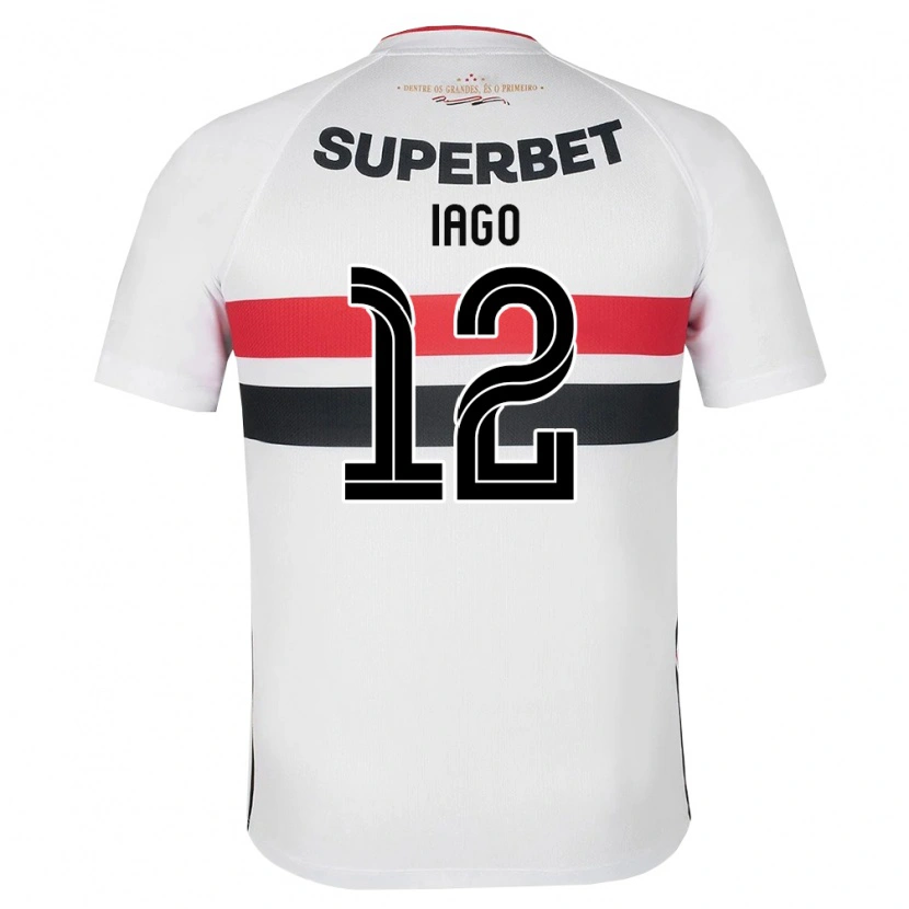 Danxen Kinderen Iago Amaral Borduchi #12 Wit Rood Zwart Thuisshirt Thuistenue 2026/27 T-Shirt