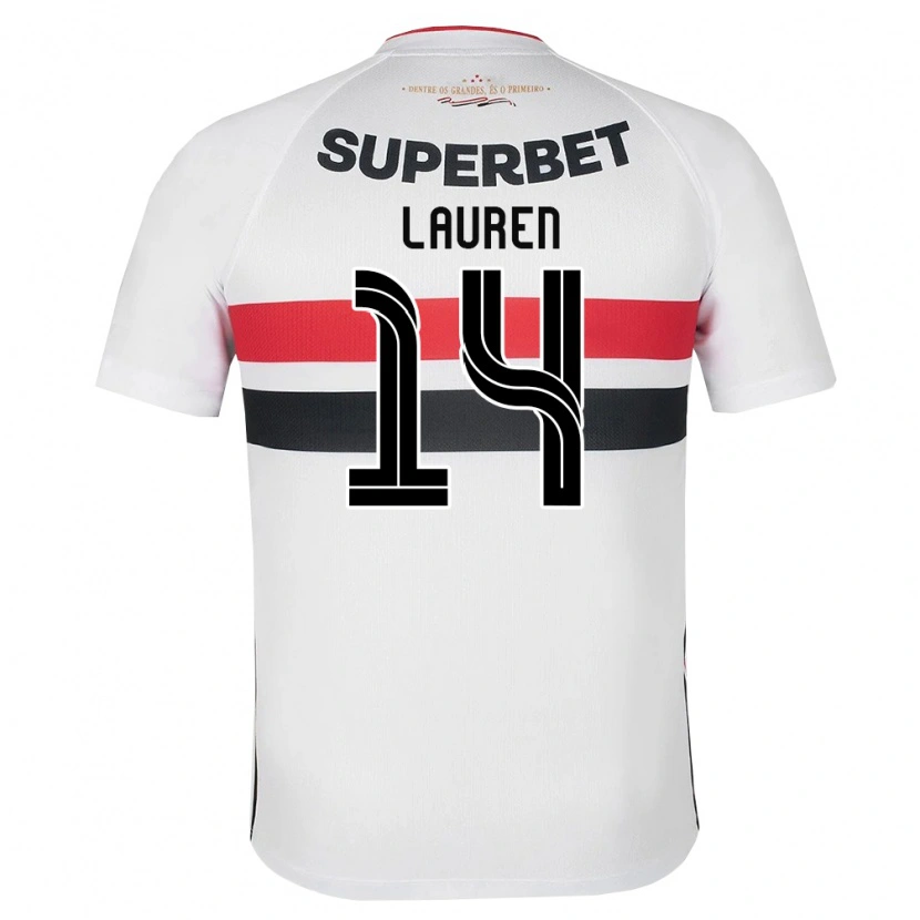 Danxen Kinderen Lauren #14 Wit Rood Zwart Thuisshirt Thuistenue 2026/27 T-Shirt
