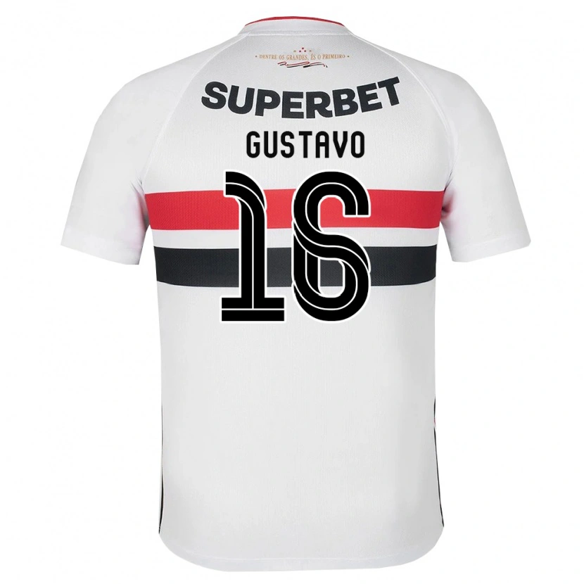 Danxen Kinderen Luiz Gustavo #16 Wit Rood Zwart Thuisshirt Thuistenue 2026/27 T-Shirt