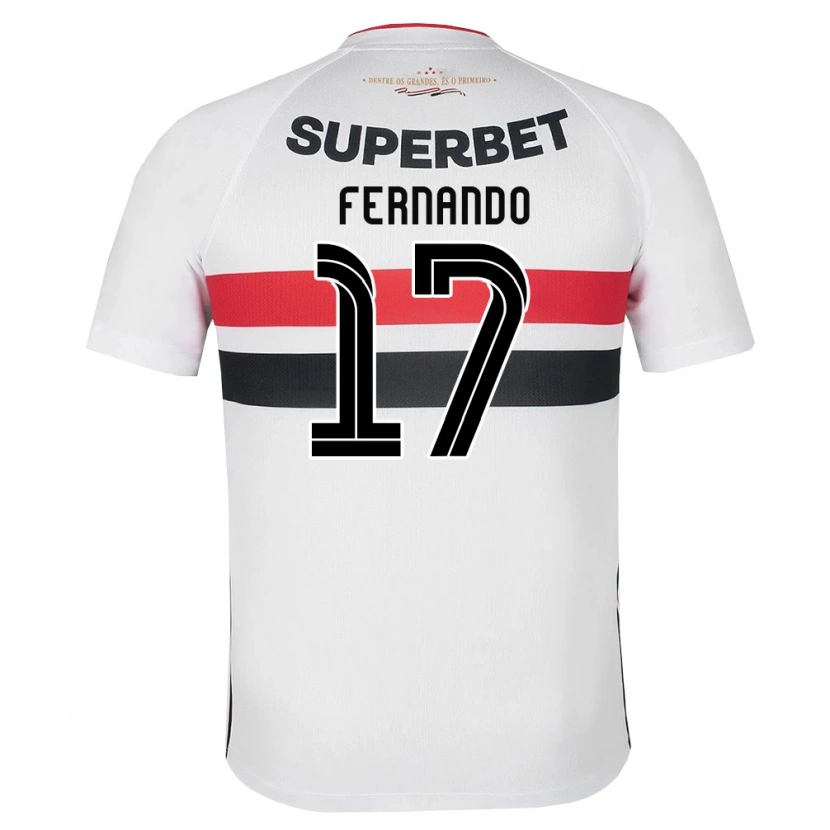 Danxen Kinderen Luiz Fernando #17 Wit Rood Zwart Thuisshirt Thuistenue 2026/27 T-Shirt