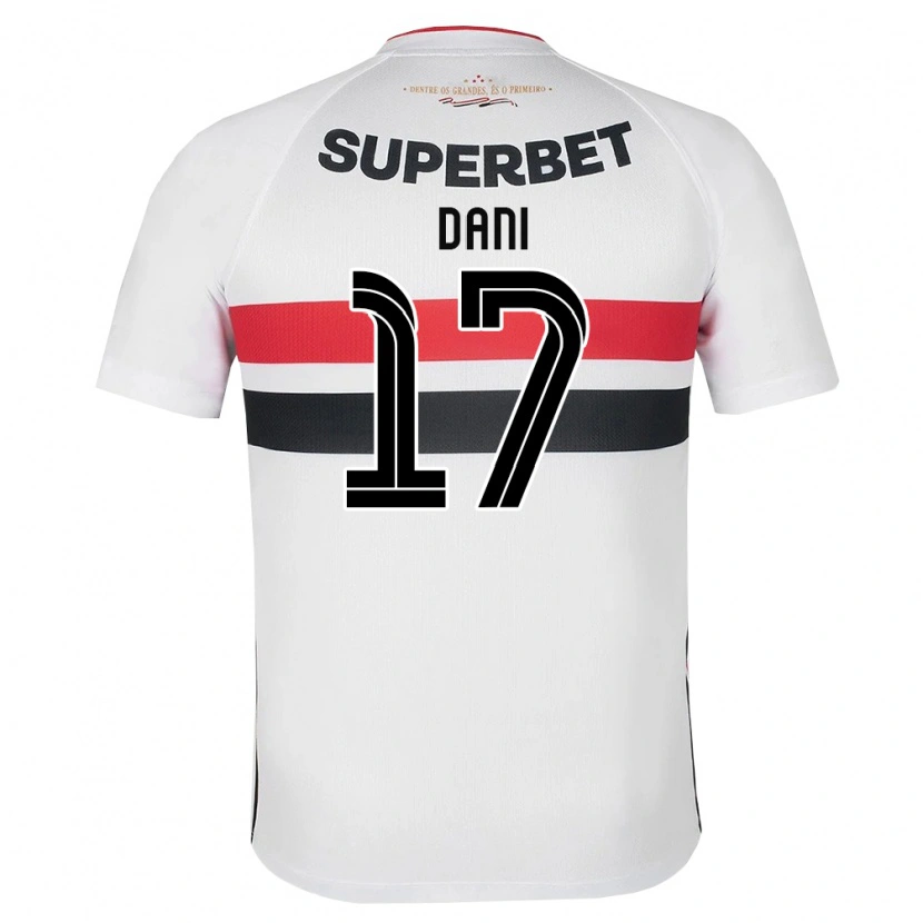 Danxen Kinderen Dani #17 Wit Rood Zwart Thuisshirt Thuistenue 2026/27 T-Shirt