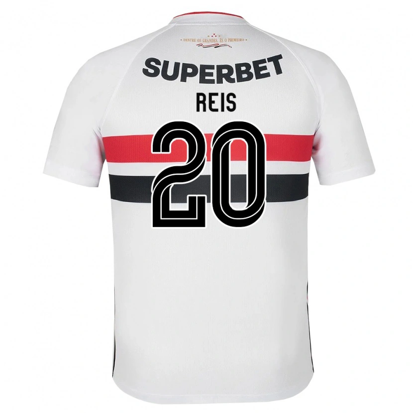 Danxen Kinderen Guilherme Reis #20 Wit Rood Zwart Thuisshirt Thuistenue 2026/27 T-Shirt