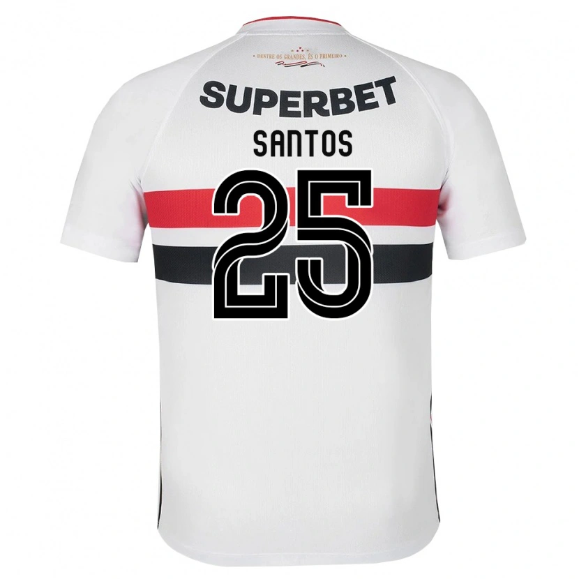 Danxen Kinderen Mariana Santos #25 Wit Rood Zwart Thuisshirt Thuistenue 2026/27 T-Shirt