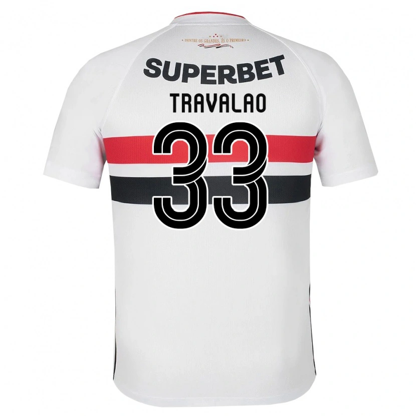 Danxen Kinderen Rafa Travalão #33 Wit Rood Zwart Thuisshirt Thuistenue 2026/27 T-Shirt