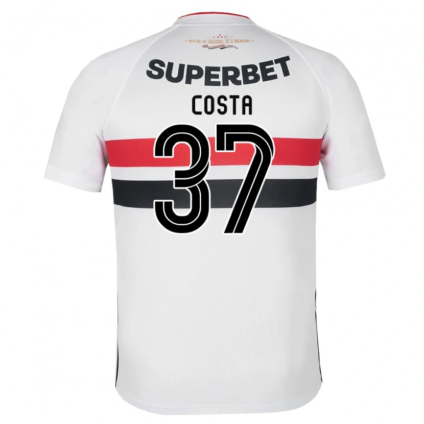 Danxen Kinderen Talles Costa #37 Wit Rood Zwart Thuisshirt Thuistenue 2026/27 T-Shirt