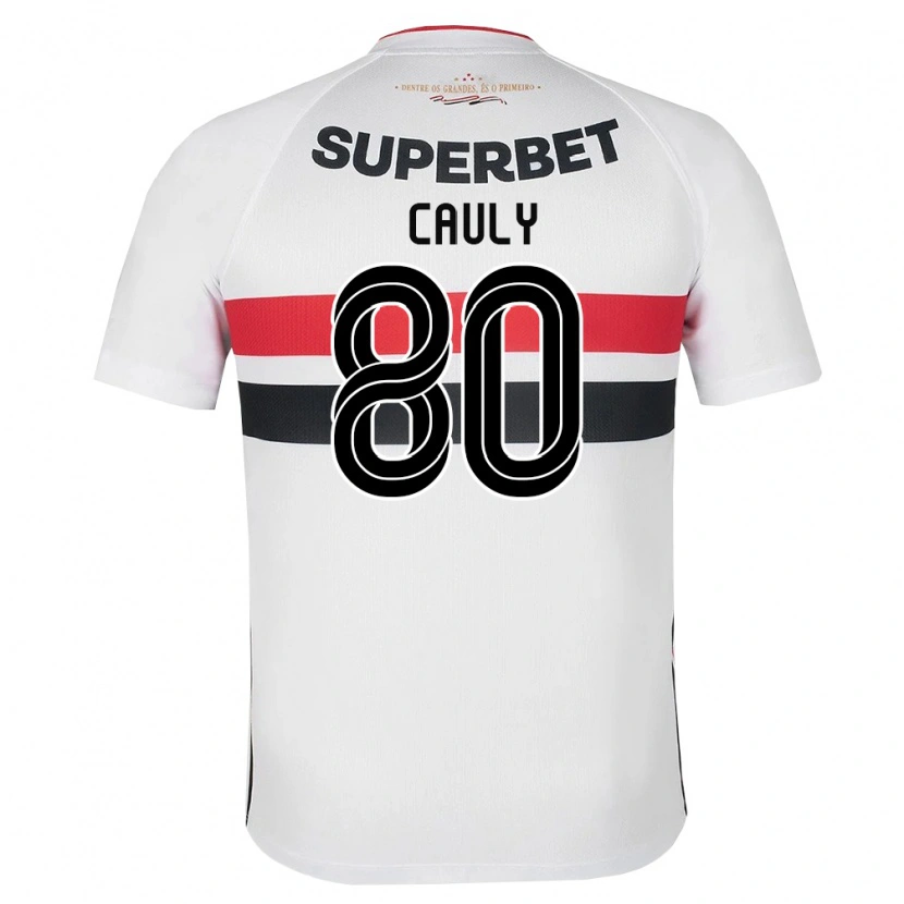 Danxen Kinderen Cauly Oliveira Souza #80 Wit Rood Zwart Thuisshirt Thuistenue 2026/27 T-Shirt