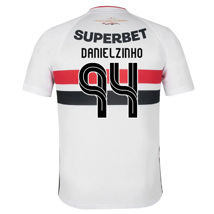 Danxen Kinderen Danielzinho #94 Wit Rood Zwart Thuisshirt Thuistenue 2026/27 T-Shirt