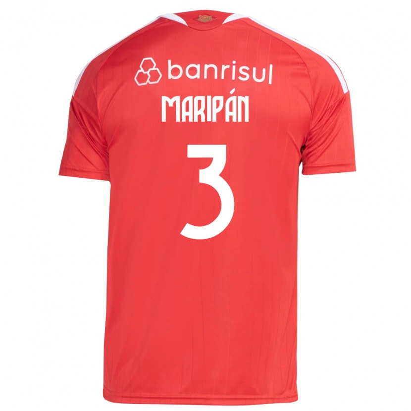 Danxen Kinderen Guillermo Maripán #3 Rood Wit Thuisshirt Thuistenue 2026/27 T-Shirt
