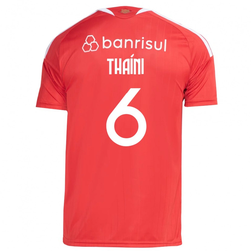 Danxen Kinderen Thaíni #6 Rood Wit Thuisshirt Thuistenue 2026/27 T-Shirt