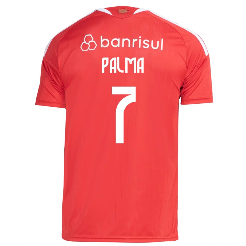 Danxen Kinderen Gabriel Palma #7 Rood Wit Thuisshirt Thuistenue 2026/27 T-Shirt
