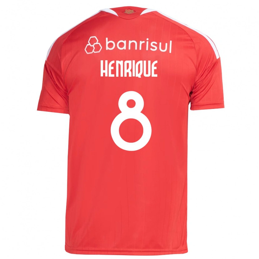 Danxen Kinderen Bruno Henrique #8 Rood Wit Thuisshirt Thuistenue 2026/27 T-Shirt