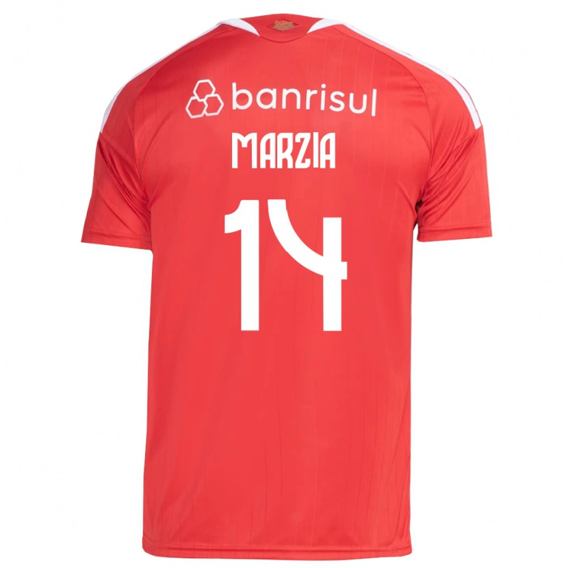 Danxen Kinderen Marzia #14 Rood Wit Thuisshirt Thuistenue 2026/27 T-Shirt