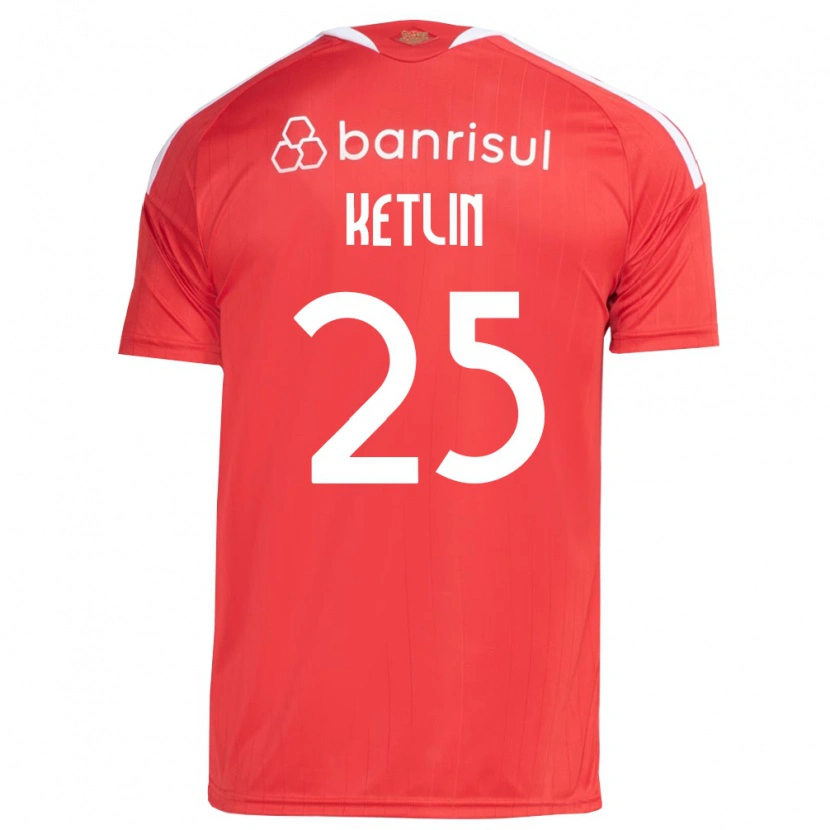 Danxen Kinderen Ketlin #25 Rood Wit Thuisshirt Thuistenue 2026/27 T-Shirt