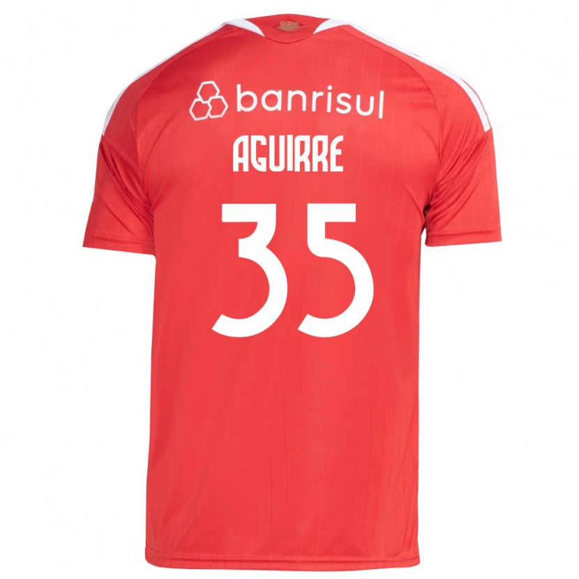 Danxen Kinderen Braian Aguirre #35 Rood Wit Thuisshirt Thuistenue 2026/27 T-Shirt