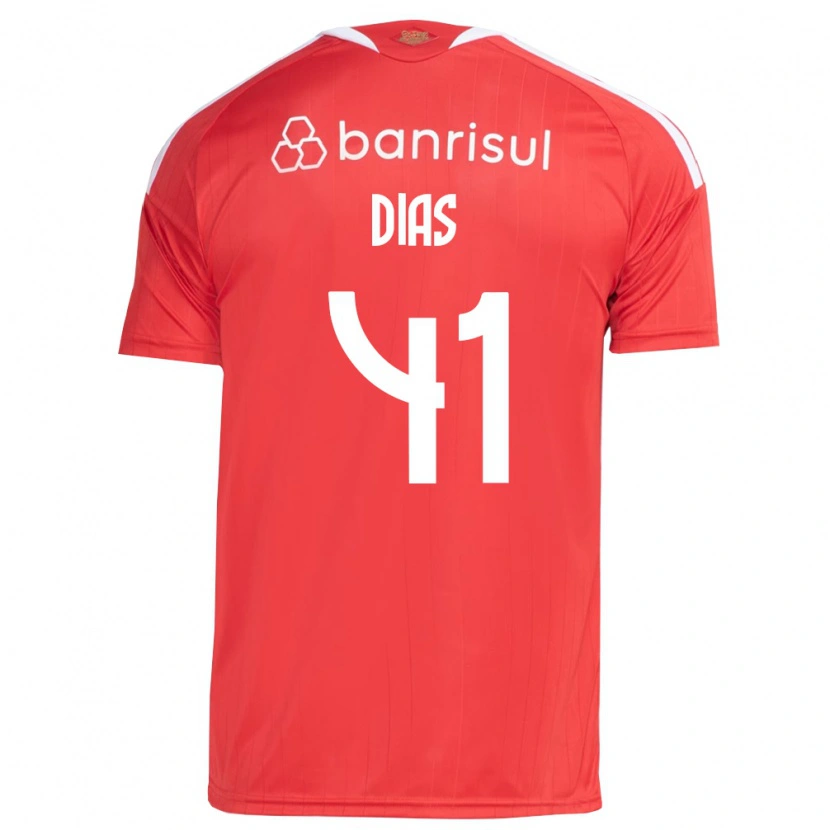 Danxen Kinderen Matheus Dias #41 Rood Wit Thuisshirt Thuistenue 2026/27 T-Shirt
