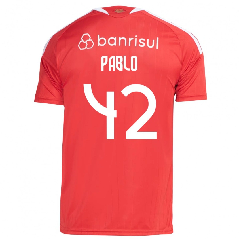 Danxen Kinderen Pablo #42 Rood Wit Thuisshirt Thuistenue 2026/27 T-Shirt